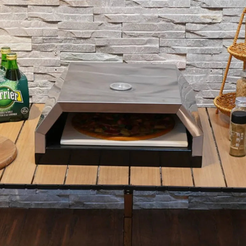 Portable Stainless Steel Outdoor Pizza Oven with Thermometer