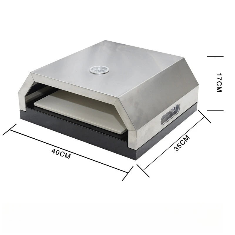Portable Stainless Steel Outdoor Pizza Oven with Thermometer