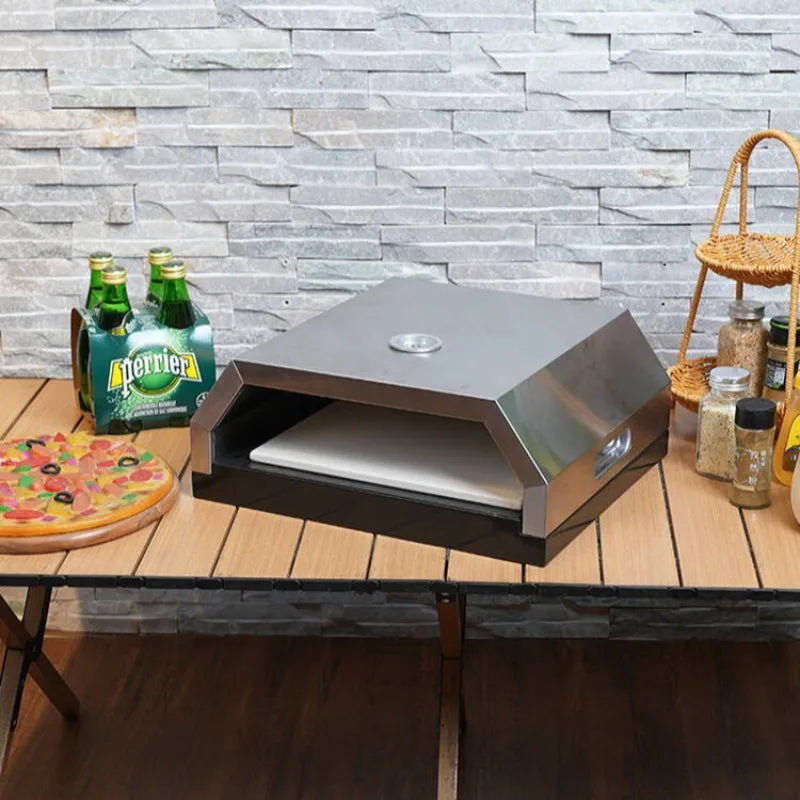 Portable Stainless Steel Outdoor Pizza Oven with Thermometer