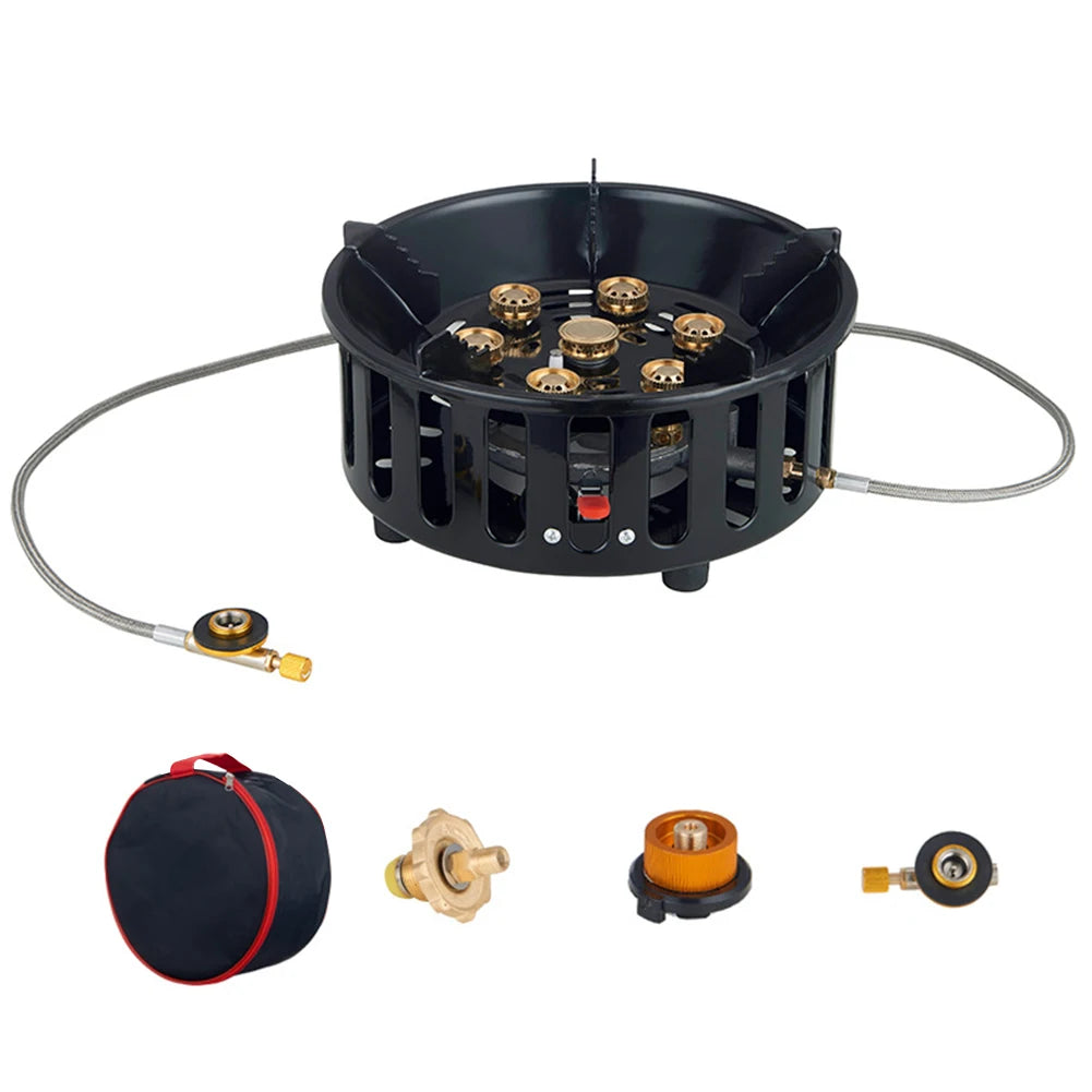 Travel Gas Stove with Adapter – 21000W Portable Outdoor Furnace