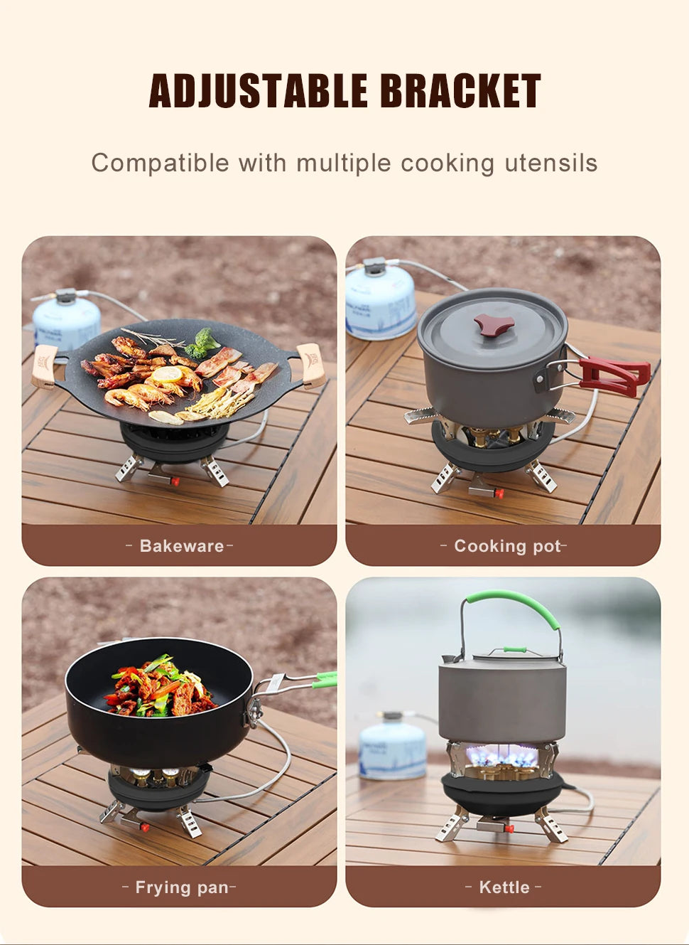 High-Power Portable Camping Gas Stove