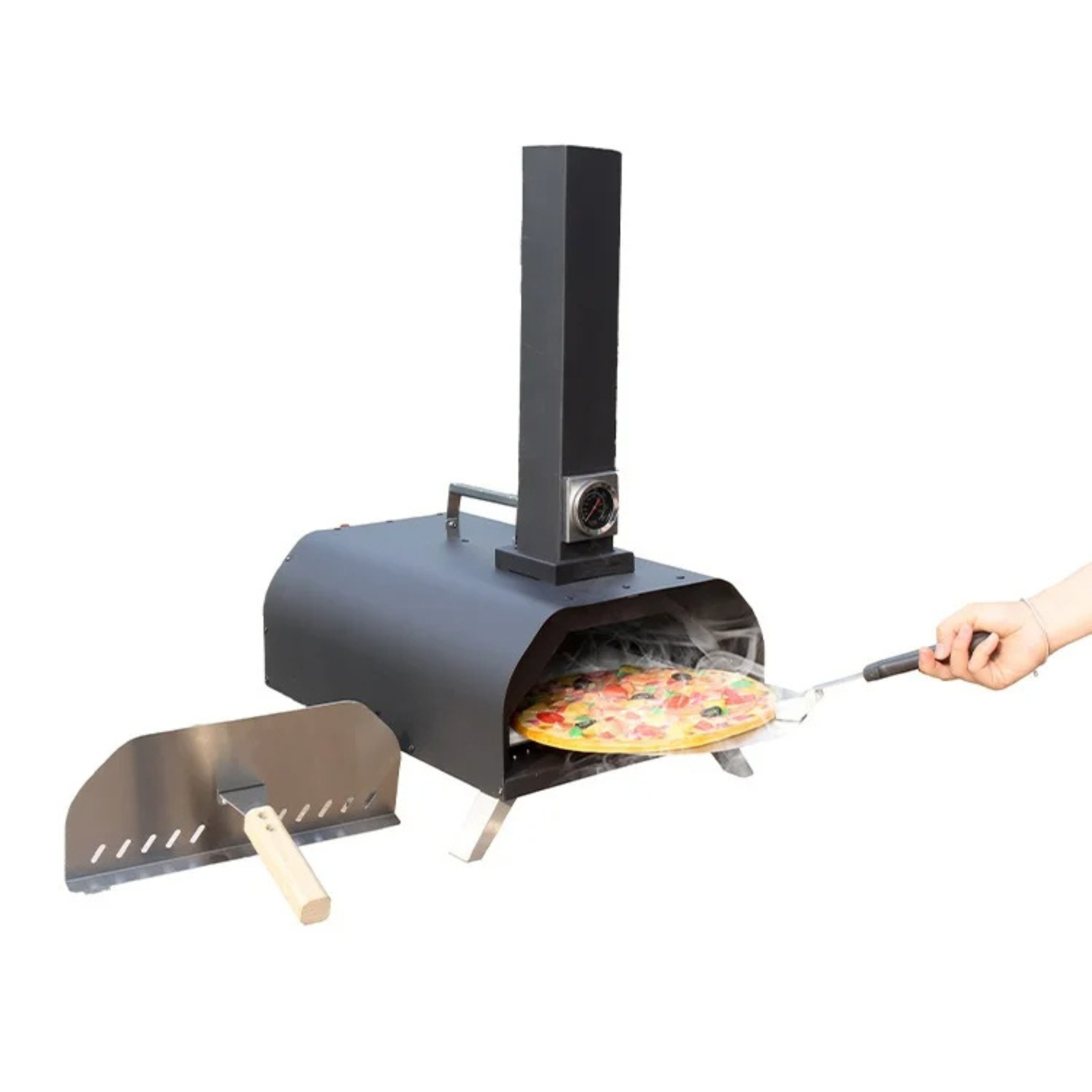 Folding Portable Pizza Oven with Thermometer